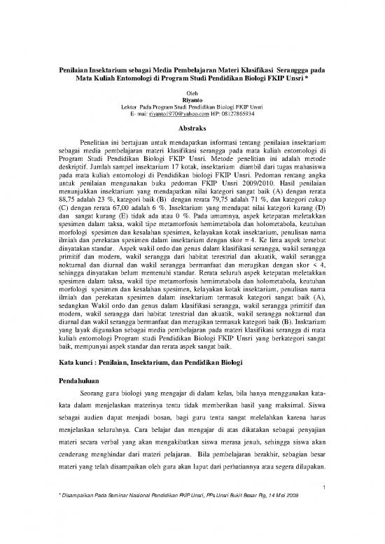 picture_Insektarium Serangga 62267 | Penilaian  Kelayakan Media Insektarium Karya Mahasiswa Pada Mata Kuliah Entomologi