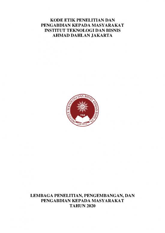 picture Etika Pdf 62830 | Peraturan Kode Etik Penelitian Dan Abdimas Itb Ad Tahun 2020