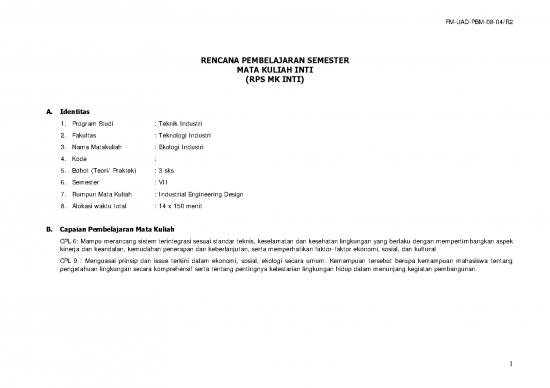 picture Ekologi Pdf 62130 | Rps Ekologi Industri Afan Revisi 2016 Ok