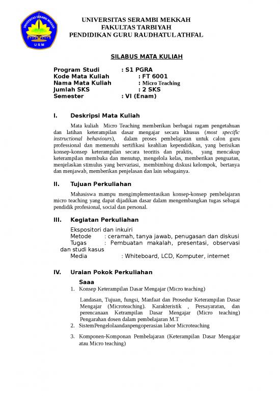 picture_Keterampilan Dasar Mengajar 63145 | Silabus Mata Kuliah Smtr Vi