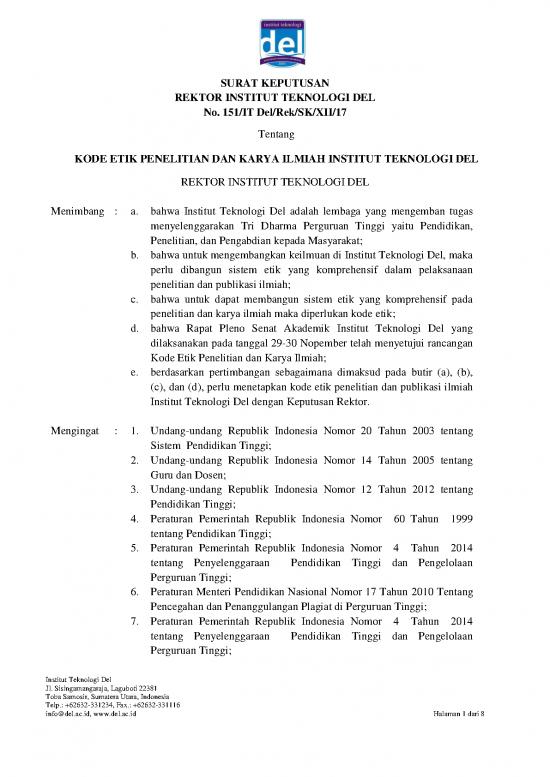 picture1_Kode Etik Penelitian 63217 | Sk Rektor It Del N 151 Tentang Kode Etik Penelitian Dan Karya Ilmiah It Del