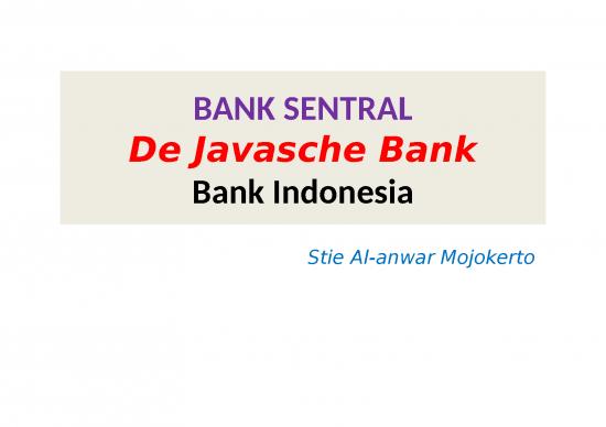 picture Kebijakan Moneter Ppt 64477 | 02   Bank Sentral Chairul