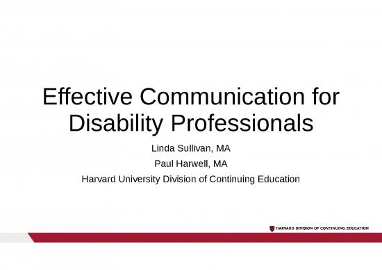 picture1_Communication Ppt 65806 | 1 2 Effective Communication For Disability Professionals   Sullivan   Harwell