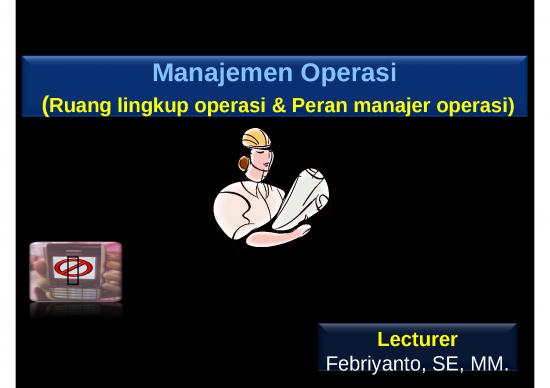 picture_Manajemen Waktu Ppt 64352 | 1 Manajemen Operasi1