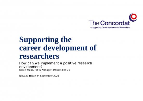 picture Career Ppt 66274 | C10 Supporting The Career Development Of Researchers