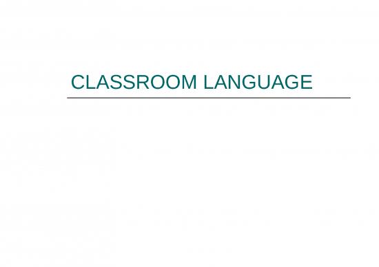 picture Powerpoint Presentation Introduction 65487 | Classroom Language