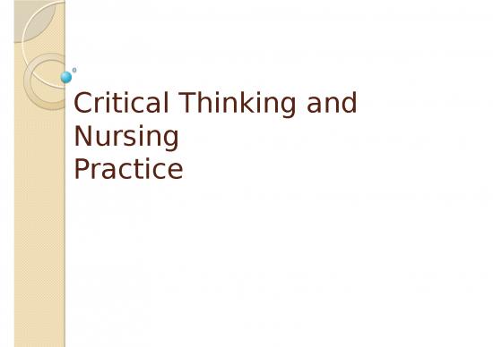 5 Critical Thinking In Nursing Ppt Files | Download Free Collection Files