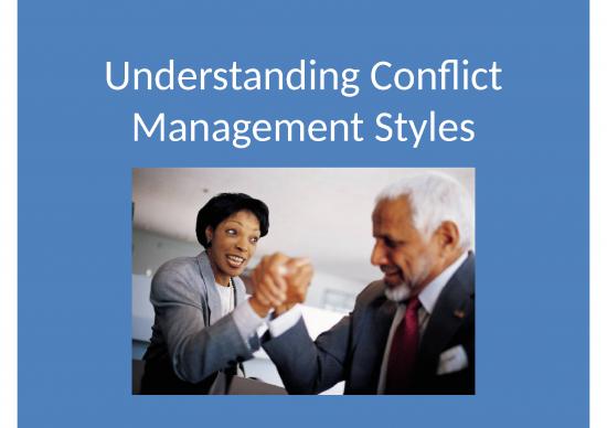 Career Ppt 66024 | M8l4 Ppt Understanding Conflict Management Styles