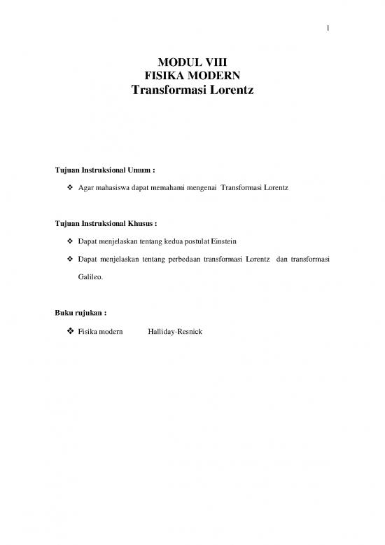 picture Transformasi 64160 | Modul Viii Transformasi Lorentmodul