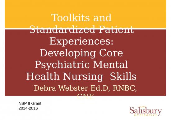 Nurse Ppt Nsp Ii Faculty Toolkits