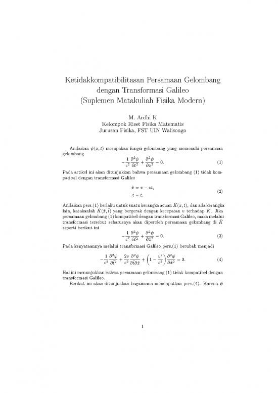 picture Transformasi 64184 | Pembuktian Kompatibilitas Maxwell Galileo