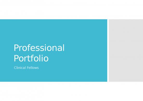 picture Professional Presentation Powerpoint 66415 | Professional Portfolio Clinical Fellow