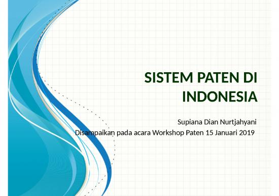 Contoh Power Point Skripsi 64555 | Sistem Paten Di Indonesia