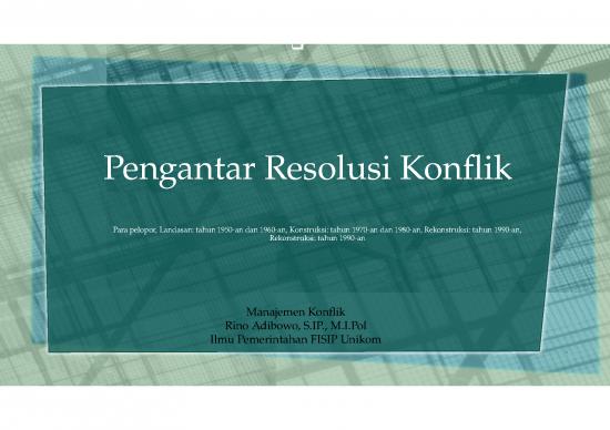 picture_Slide  Resolusi Damai Konflik