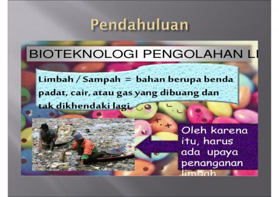 Produk Ppt 64411 | Bioteknologi Pengolahan Limbah 1