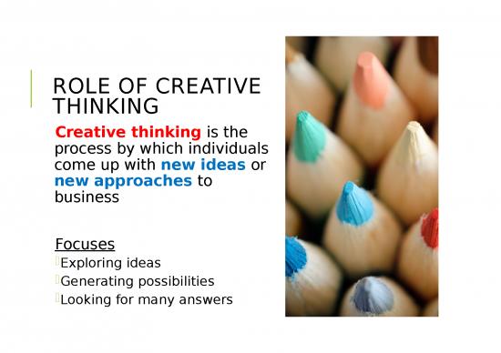 absolute essentials of creative thinking and problem solving