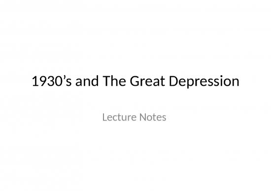 picture Market Ppt 68089 | 1930s Lecture