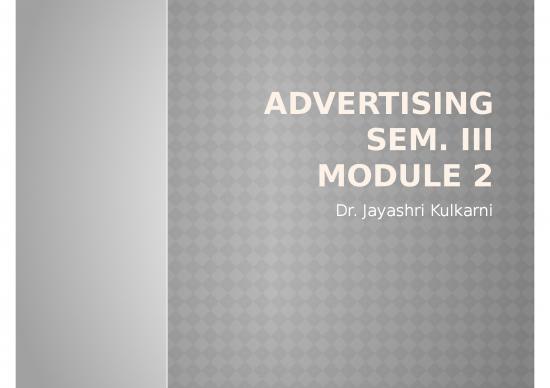 picture Ppt For Advertising 67572 | Ad  Sem Iii Module 2 With Questions