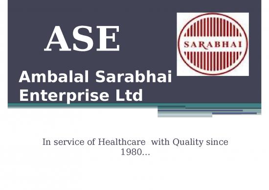 picture Company Presentation Templates 67672 | Ambalal Sarabhai Enterprise Ltd