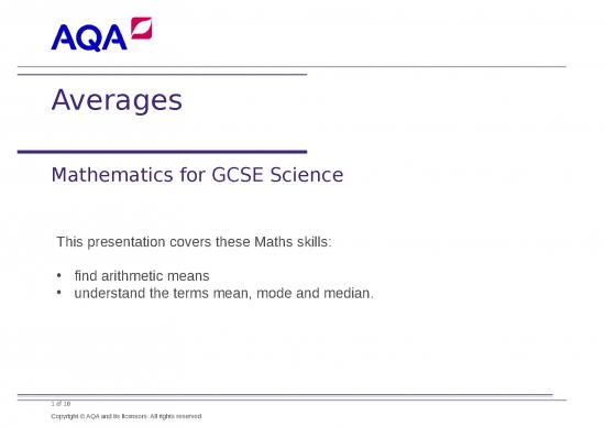 picture Mean Median Mode Ppt 68869 | Aqa Science Gcse Tg 2b2f Mmpptx