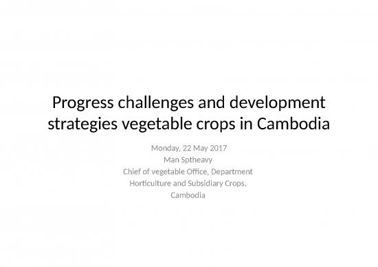 picture Market Ppt 67223 | Cambodia Vegetable Challenges And Development Man Sotheavy