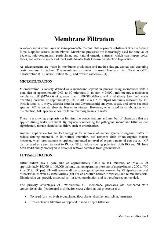 picture Size Separation Pdf 68309 | Chapter 19 Membrane Filtration