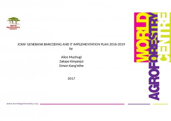 picture1_Training Plan Ppt 68459 | Icraf Genebank Automation Plan 2017 2020