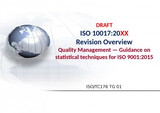 picture Powerpoint Summary Slide 68577 | Iso 10017 20xx Revision Overview   Statistical Techniques
