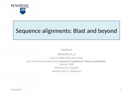 picture1_Pairwise Sequence Alignment Slideshare 68136 | Lesson4 3 Alignments Blast Beyond