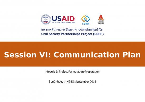 picture Project Plan Powerpoint 68763 | M3 S6 Communication Plan V3