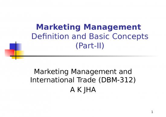 picture Marketing Ppt 67786 | Marketing Management Definition Basic Concepts Part Ii
