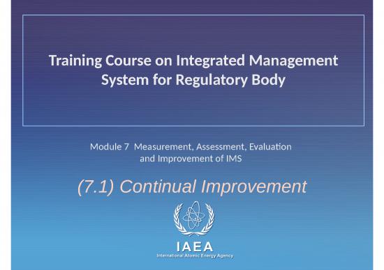 picture_Powerpoint Summary Slide 68892 | Module 1 Continual Improvements