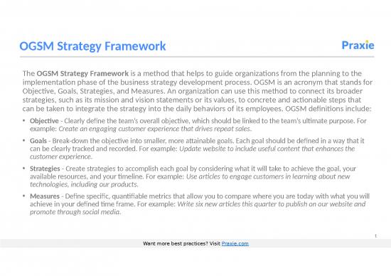 picture Business Plan Ppt Slideshare 69204 | Ogsm Strategy Framework Template