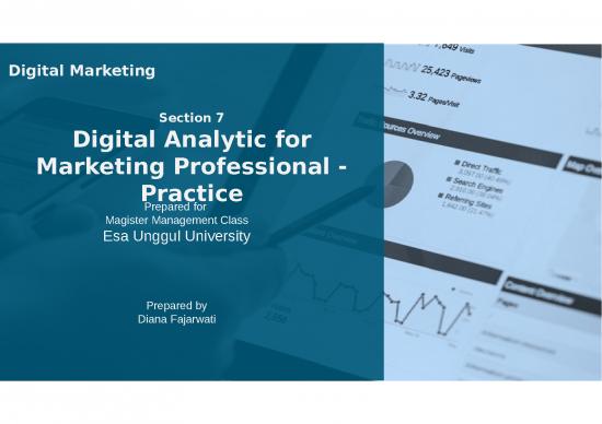 picture Digital Marketing Templates Ppt 67244 | Sessi 7 Digatal Analytic For Marketing Practise