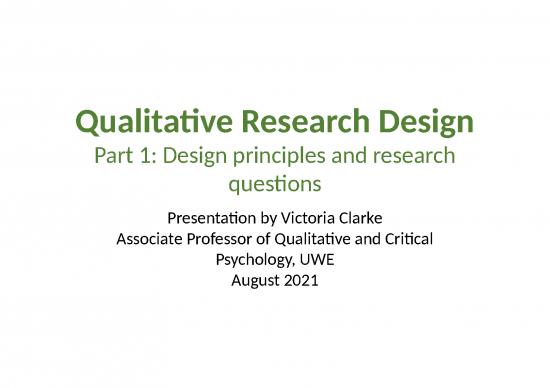 picture Research Design Slideshare 68405 | Uwe Braun Clarke Hayfield Qualitative Research Design Part 1 Slides