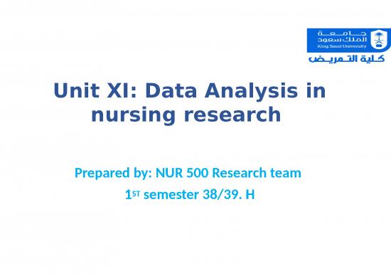 data analysis in research methodology slideshare