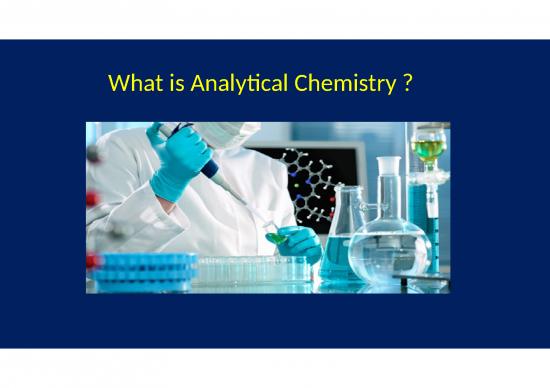 Chemistry Ppt 66981 | Introduction To Analytical Methods