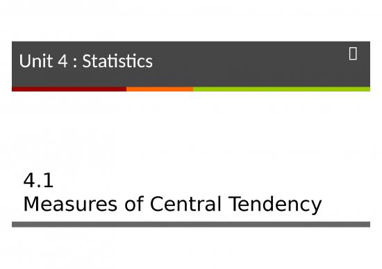 picture Measures Of Central Tendency Ppt 69593 | 4 1 Notes