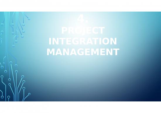 picture Powerpoint Summary Slide 42596 | 4 Project Integration Management