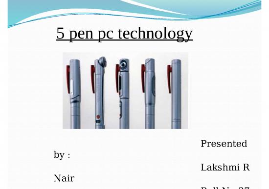 picture_Technology Ppt 42319 | 5 Pen Pc Technology Presentation