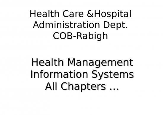 picture Management Information System Ppt 71172 | Ch2 Ok Health Information Management 2014 Secand Symester