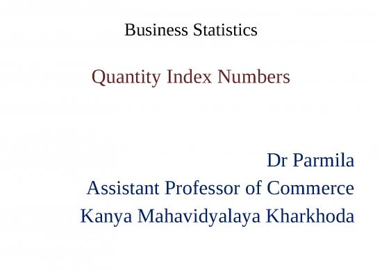 picture_Business Ppt Templates 69742 | Construction Of Quantity Index Numbers