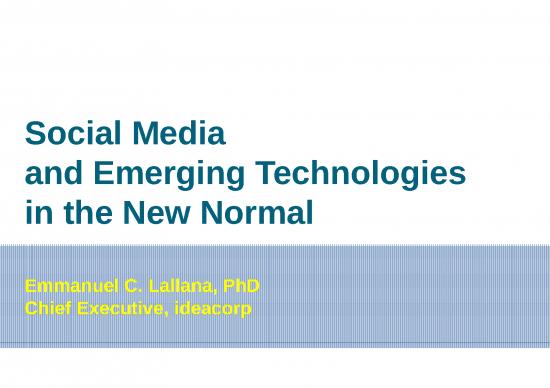 picture Technology Ppt 70674 | High Level Brifing On Social Media Emergign Tech