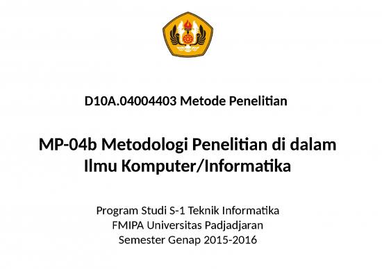 picture Science Ppt 70457 | Mp 04b Metodologi Penelitian Ilmu Komputer