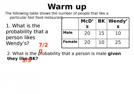 Probability Powerpoint 70442 | Ppt Independent And Dependent