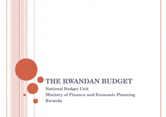 picture Planning Ppt 69476 | Seminar Presentation 2008 Rwanda Ministry Of Finance Transparency And Accountability Use Of Country Systems English The Rwandan Budget
