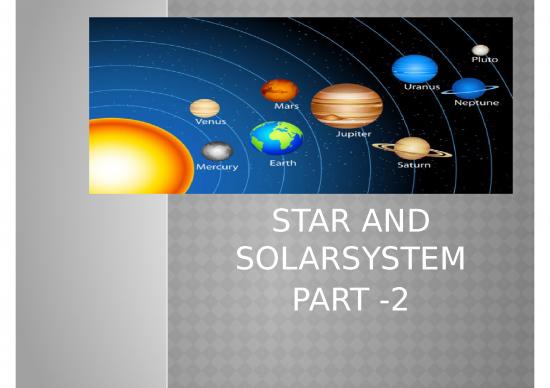 presentation on stars and solar system