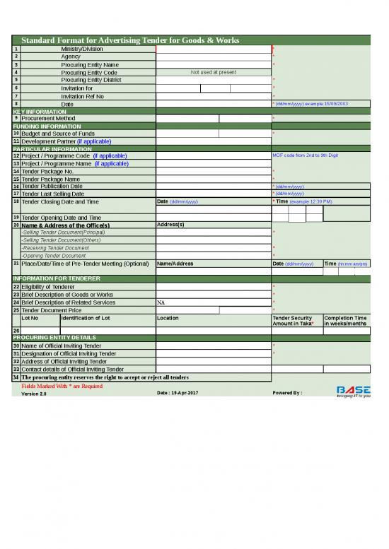 picture_Excel Sheet Download 6244 | 2017 08 02 16 46 03 Tenderform - Standar Format