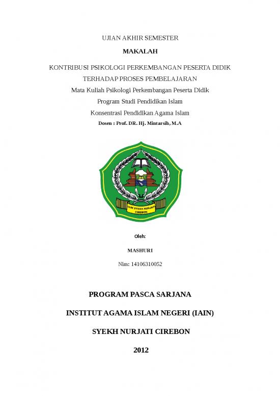 picture1_Contoh Pendahuluan Makalah Agama 6794 | 190 Kontribusi Psikologi Perkembangan Peserta Didik - Psikologi Dan Filsafat