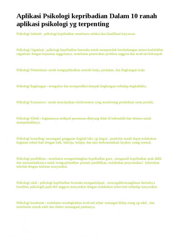 picture_Motivasi 6920 | Aplikasi Psikologi Kepribadian Dalam 10 Ranah Aplikasi Psikologi Yg Terpenting - Psikologi Dan Filsafat